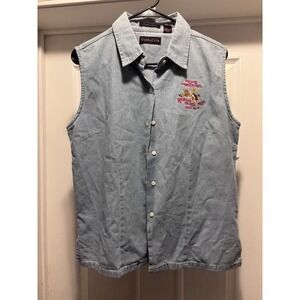 Vintage Cypress Denim Ultra Club Prescott Frontier Days Rodeo Women's Button Up